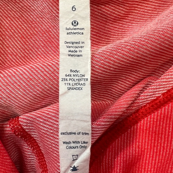 Lululemon P.Y.B. Pant *Denim Love Red Sz 6, Pull On, Medium Rise, Inseam 26" - Picture 5 of 11